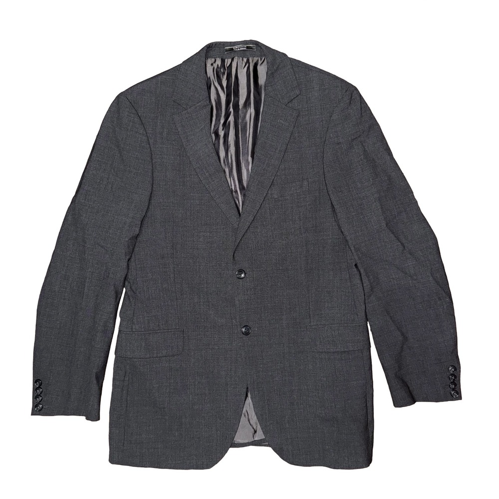 Theory Gray Two‎ Button Blazer Coat Jacket 40R Minimalist Quiet Luxury Academia